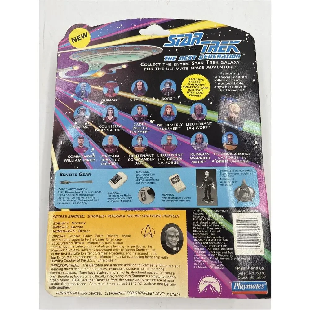 Star Trek TNG Benzite Action Figure Playmates 1993 Vintage New